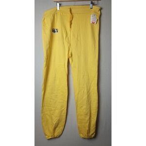 NWT Challenger Sweatpants Vintage 1984 Fleece Wear‎ Yellow Drawstring Large X
